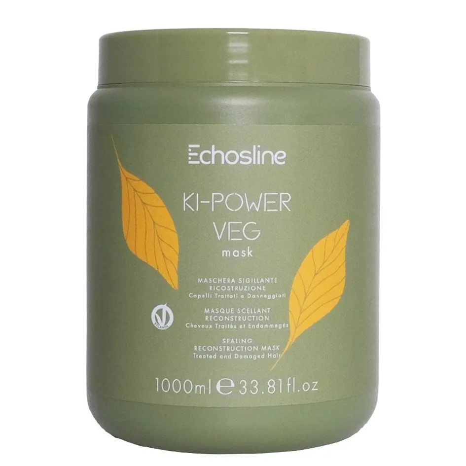 ECHOSLINE KI POWER VEG Maschera Ricostruzione Capelli Danneggiati 1000ml